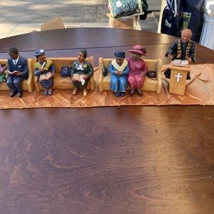 African American figurines. Church family! Sold as set.